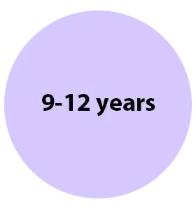 9-12 years